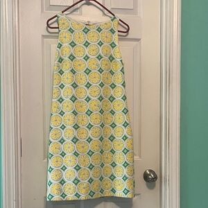 Lemon Print Sleeveless Dress